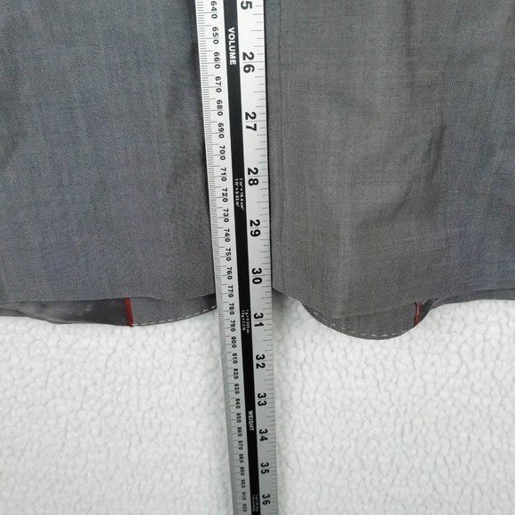 Massimo Dutti Blazer Jacket Mens 40R Gray Two Button Double Vented Wool - Picture 7 of 16